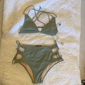 NWT Kendal & Kylie mint green bikini.
